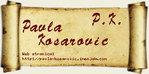 Pavla Košarović vizit kartica